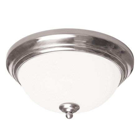 Afx Canterbury - 11" - Flush Mount - Satin Nickel - White Glass Diffuser CYF11118GU27SN